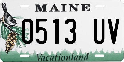 ME license plate 0513UV