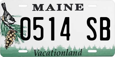 ME license plate 0514SB