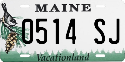 ME license plate 0514SJ