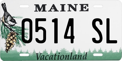 ME license plate 0514SL
