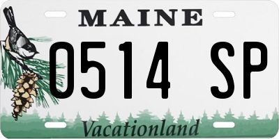 ME license plate 0514SP