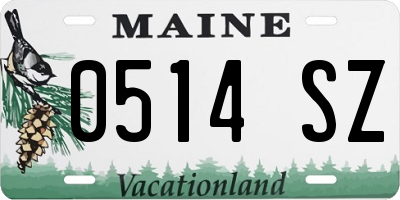 ME license plate 0514SZ