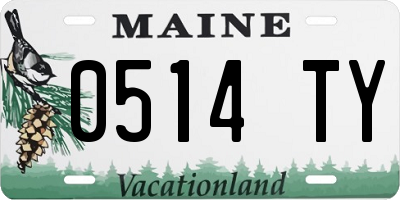 ME license plate 0514TY