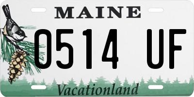 ME license plate 0514UF