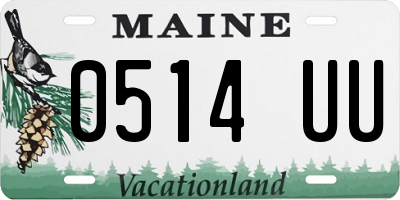 ME license plate 0514UU