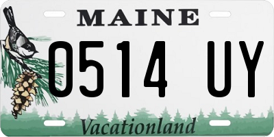 ME license plate 0514UY