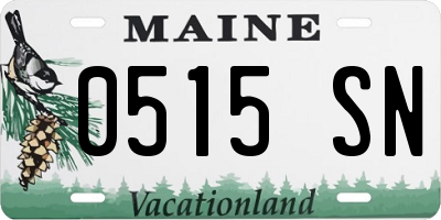 ME license plate 0515SN