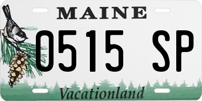 ME license plate 0515SP