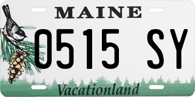 ME license plate 0515SY
