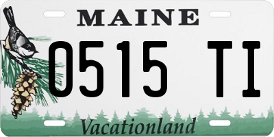 ME license plate 0515TI