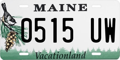 ME license plate 0515UW