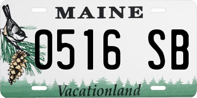 ME license plate 0516SB