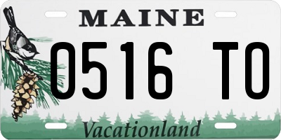 ME license plate 0516TO