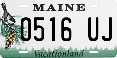ME license plate 0516UJ