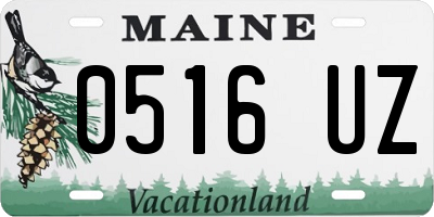 ME license plate 0516UZ