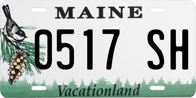 ME license plate 0517SH