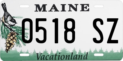ME license plate 0518SZ