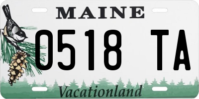 ME license plate 0518TA