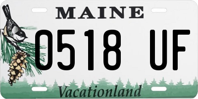 ME license plate 0518UF