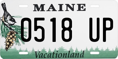 ME license plate 0518UP