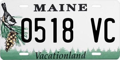 ME license plate 0518VC