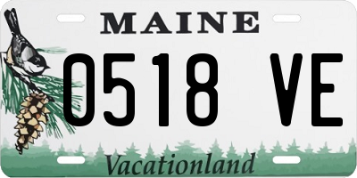 ME license plate 0518VE