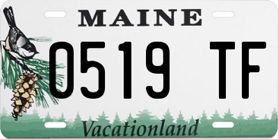 ME license plate 0519TF