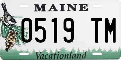 ME license plate 0519TM