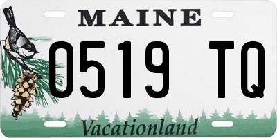 ME license plate 0519TQ
