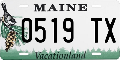 ME license plate 0519TX