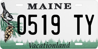 ME license plate 0519TY