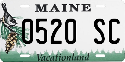 ME license plate 0520SC