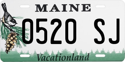 ME license plate 0520SJ