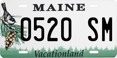 ME license plate 0520SM