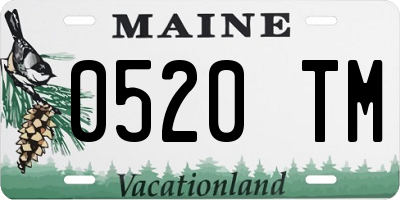 ME license plate 0520TM