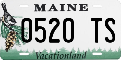 ME license plate 0520TS
