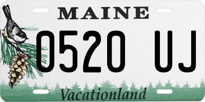 ME license plate 0520UJ