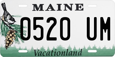 ME license plate 0520UM