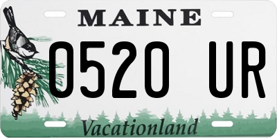 ME license plate 0520UR