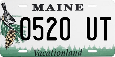 ME license plate 0520UT