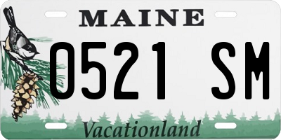 ME license plate 0521SM