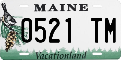 ME license plate 0521TM