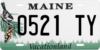 ME license plate 0521TY