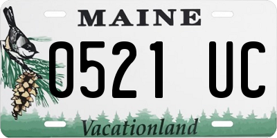 ME license plate 0521UC
