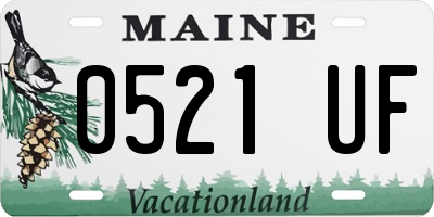 ME license plate 0521UF