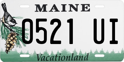 ME license plate 0521UI