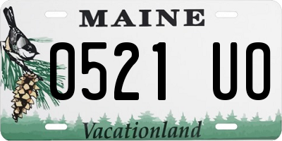 ME license plate 0521UO
