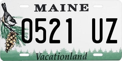 ME license plate 0521UZ