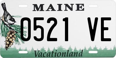 ME license plate 0521VE