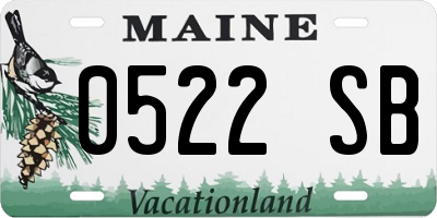 ME license plate 0522SB